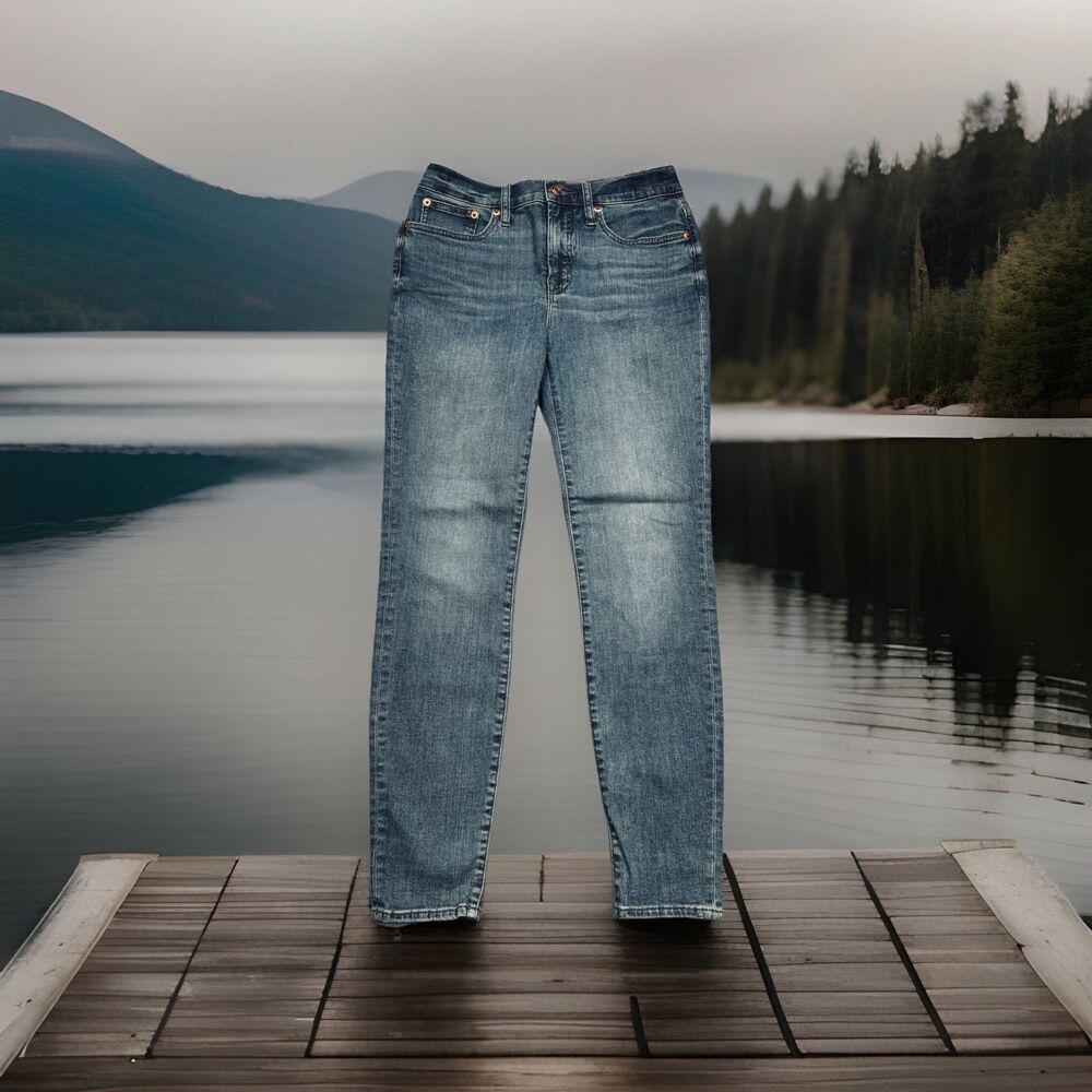 J Crew 9 Inch High Rise Toothpick Jeans 26 (27x27) Blue Denim Stretch Womens